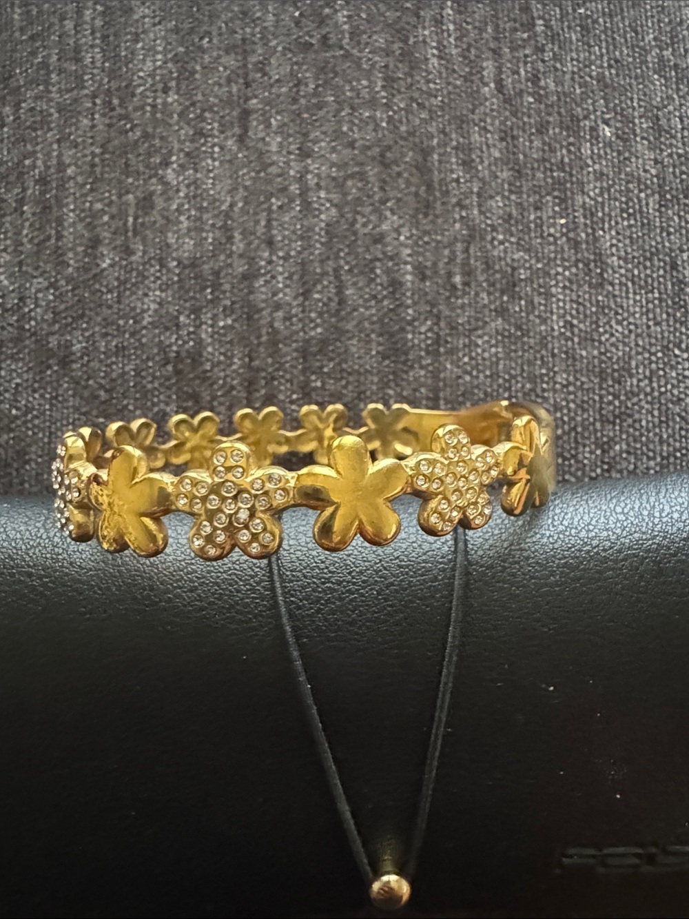 Stainless steel Floral Crystal Accent Bracelet - Women Jewelry